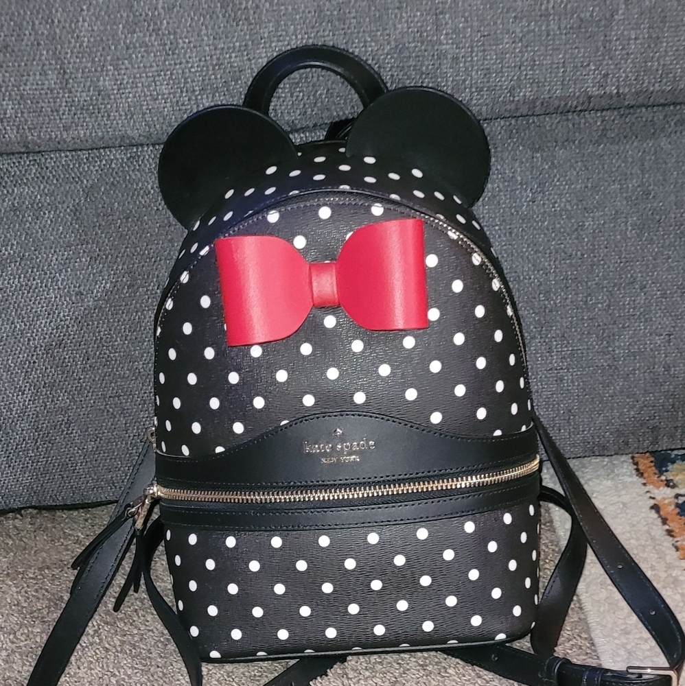 Kate Spade Black and White Polka Dot Backpack